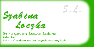 szabina loczka business card